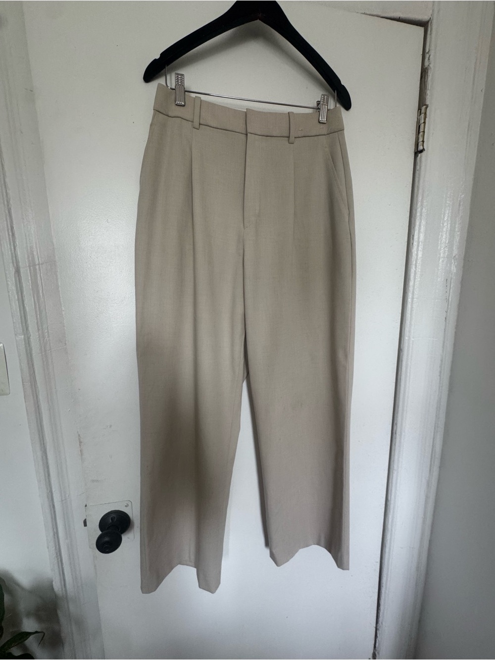 Uniq-lo Tailored Women's Wide-Leg Trousers - Beige